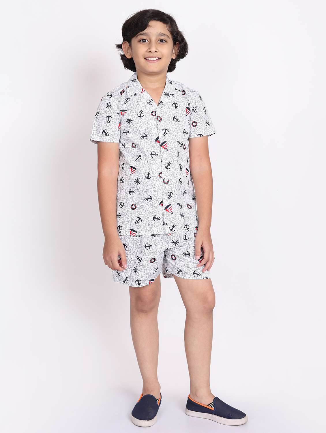 boys printed shorts co-ords set