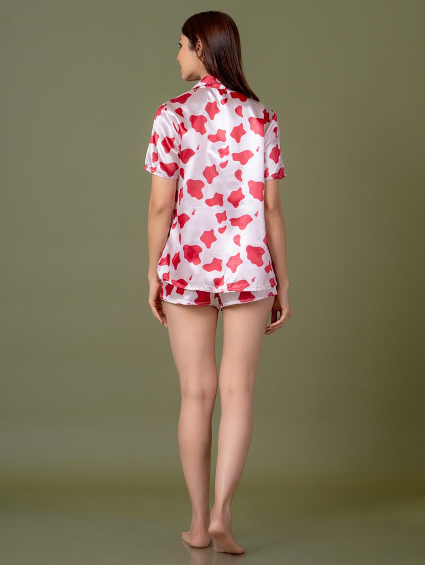 women printed shorts nightwear set - 21613472 - Standard Image - 2