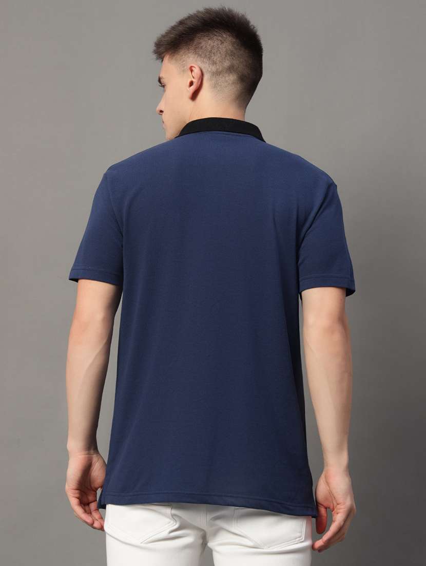 men regular fit color block polo t-shirt - 21613787 -  Standard Image - 2