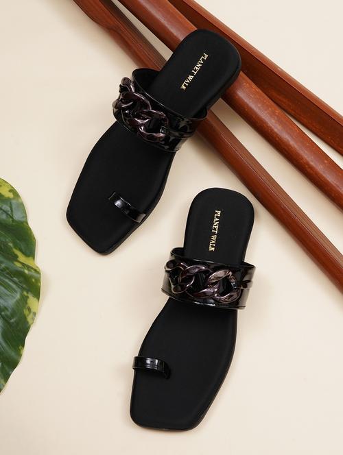 women black slip on sandal - 21613848 -  Standard Image - 0