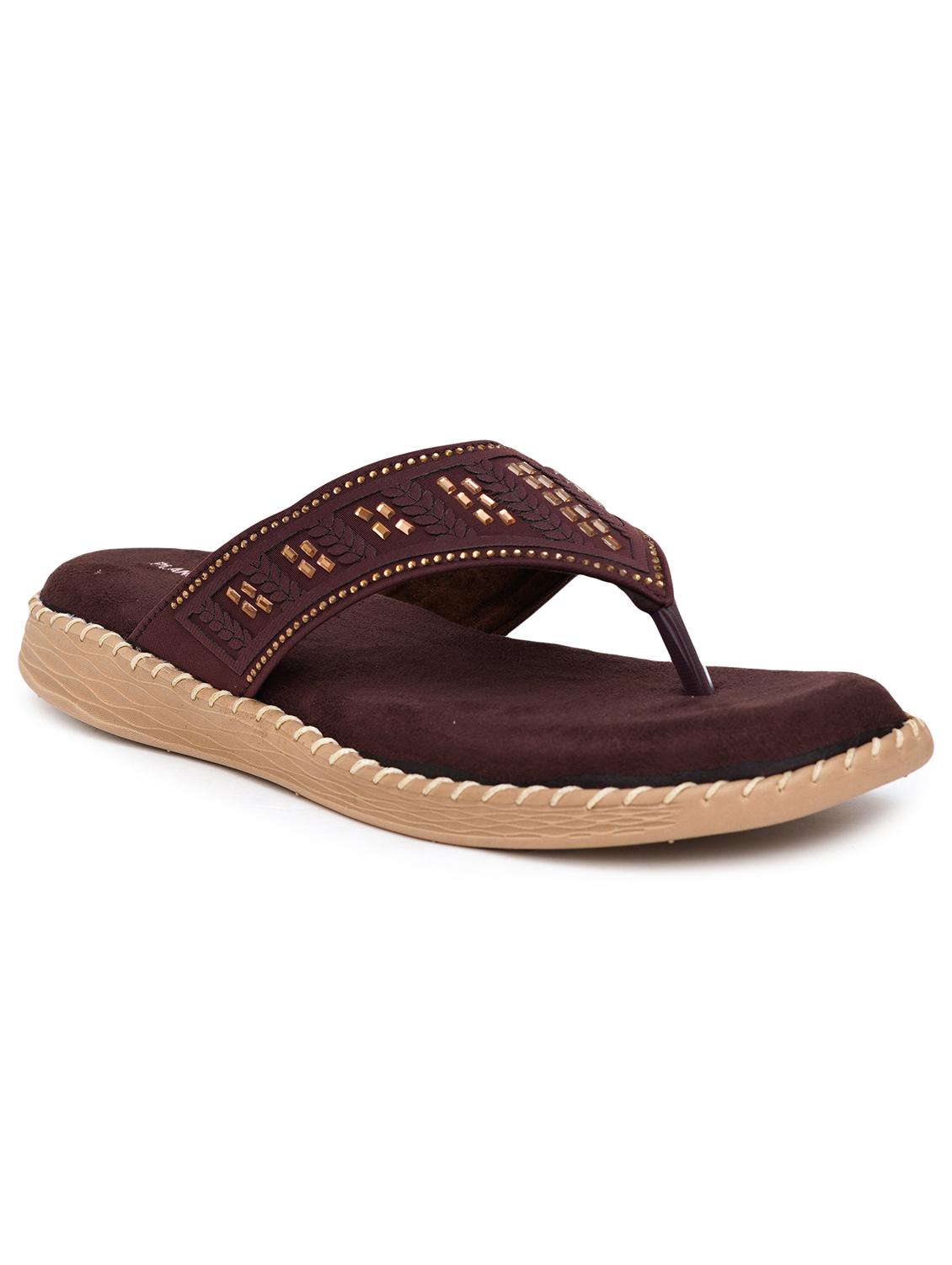 women brown slip on sandal - 21613849 - Standard Image - 2