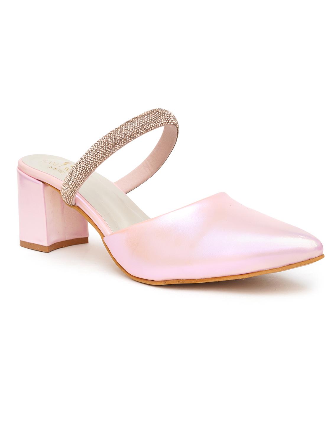 women pink block heel sandal - 21613857 - Standard Image - 2