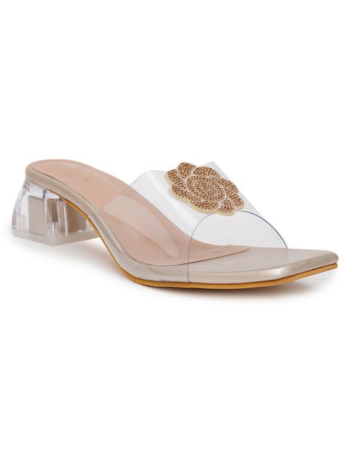 women cream block heel sandal - 21613870 -  Standard Image - 0