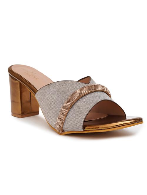 women copper block heel sandal - 21613872 - Standard Image - 0