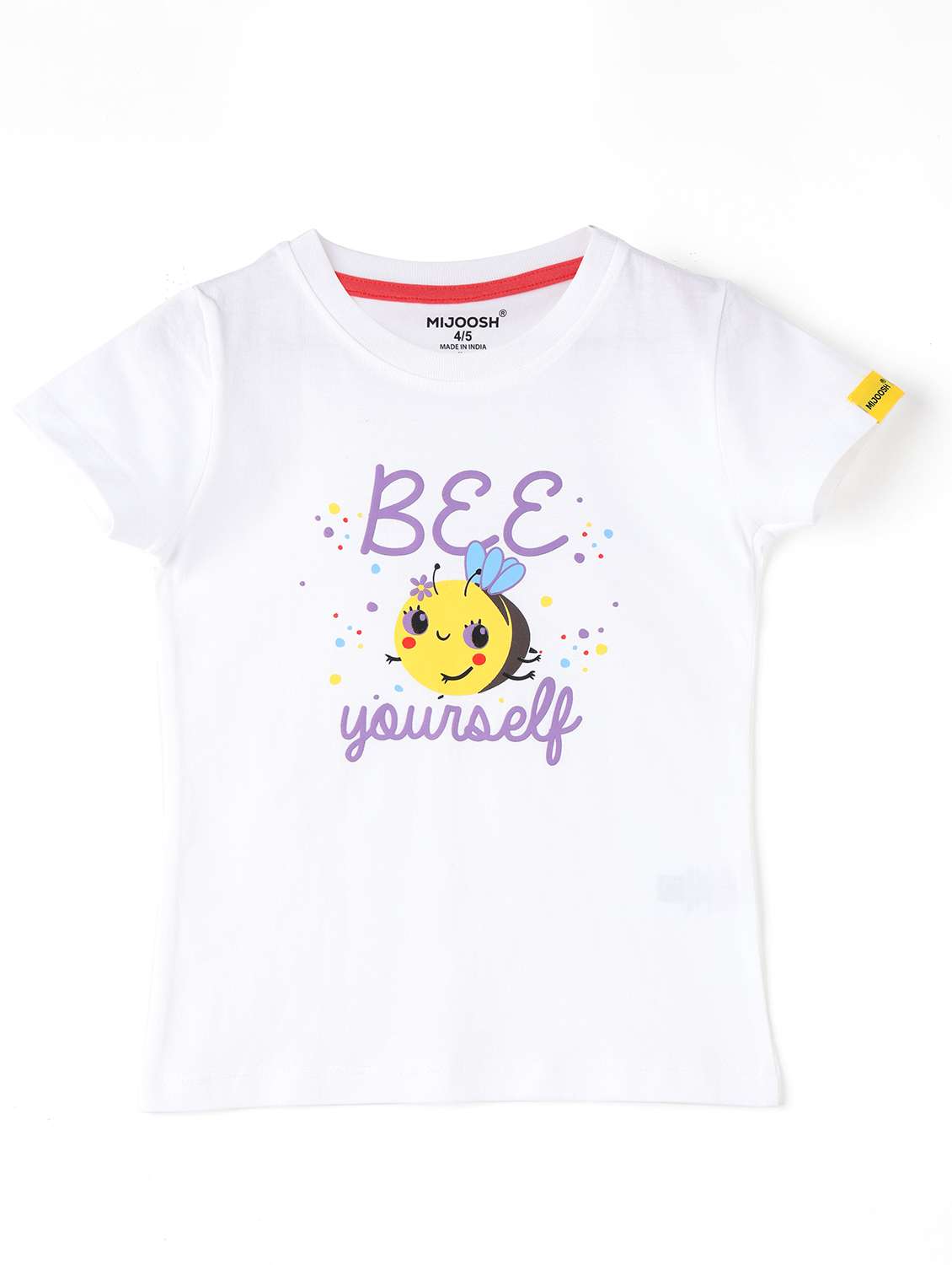 girls front print short sleeve t-shirt