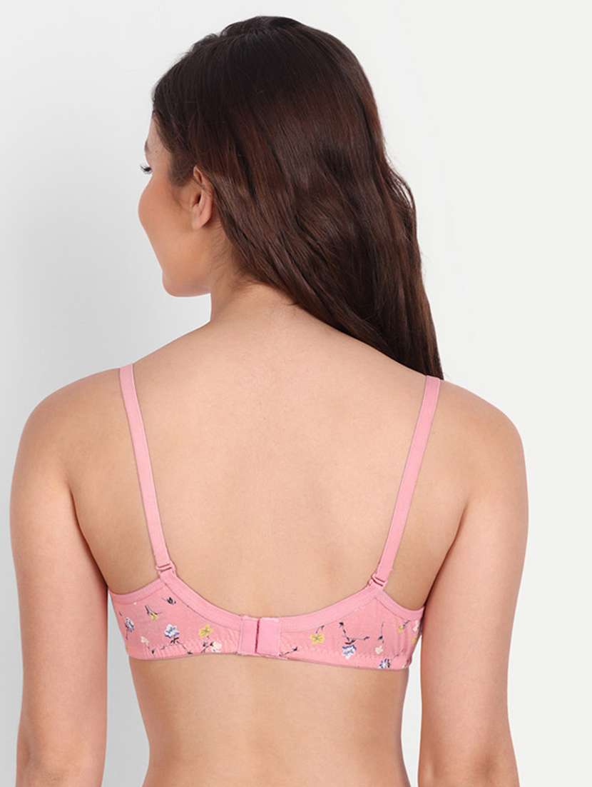 women pink floral regular bra - 21614124 -  Standard Image - 2