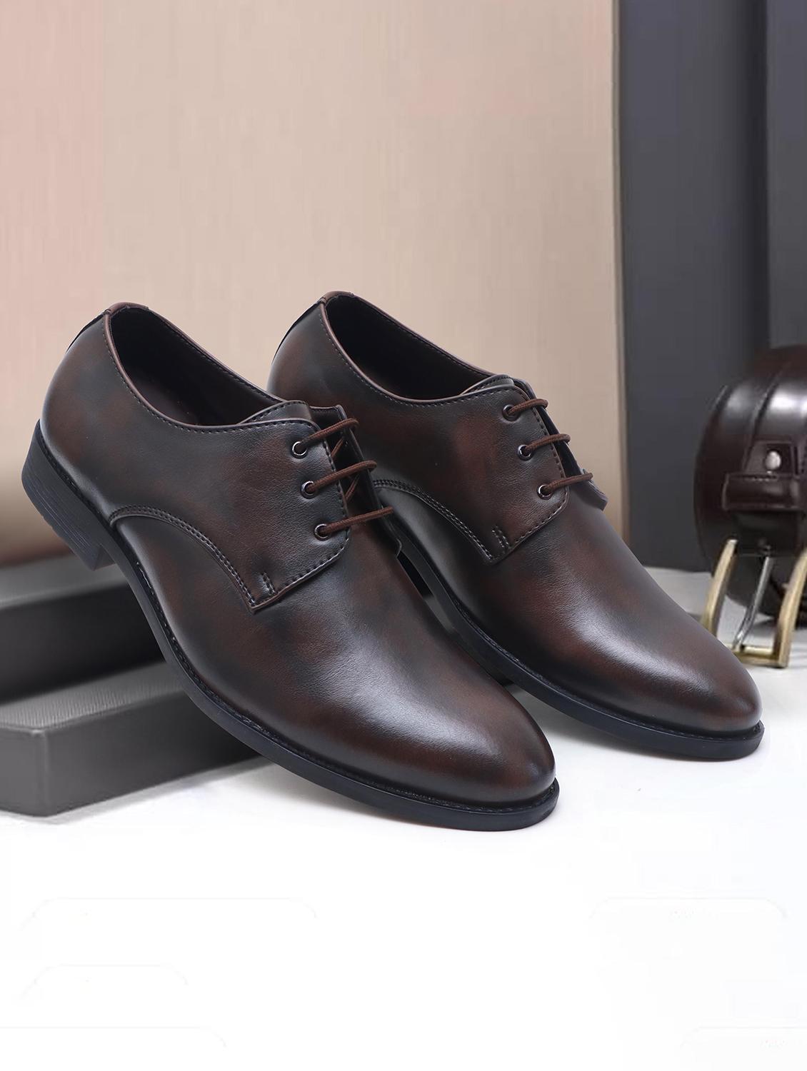 men brown lace-up derby - 21615467 - Zoom Image - 0