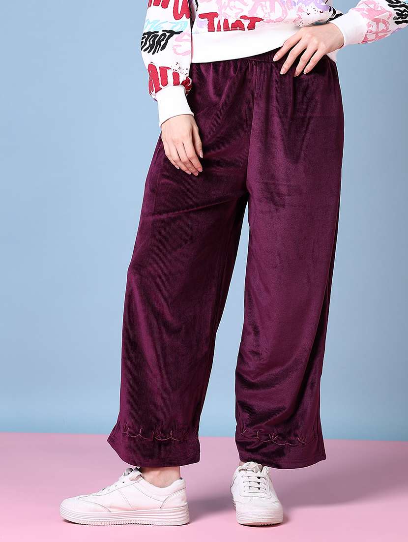 women solid winter wear palazzo - 21615673 -  Standard Image - 2