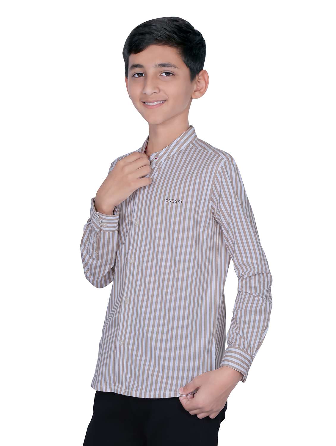 boys striped printed long sleeves shirt - 21615997 -  Standard Image - 2
