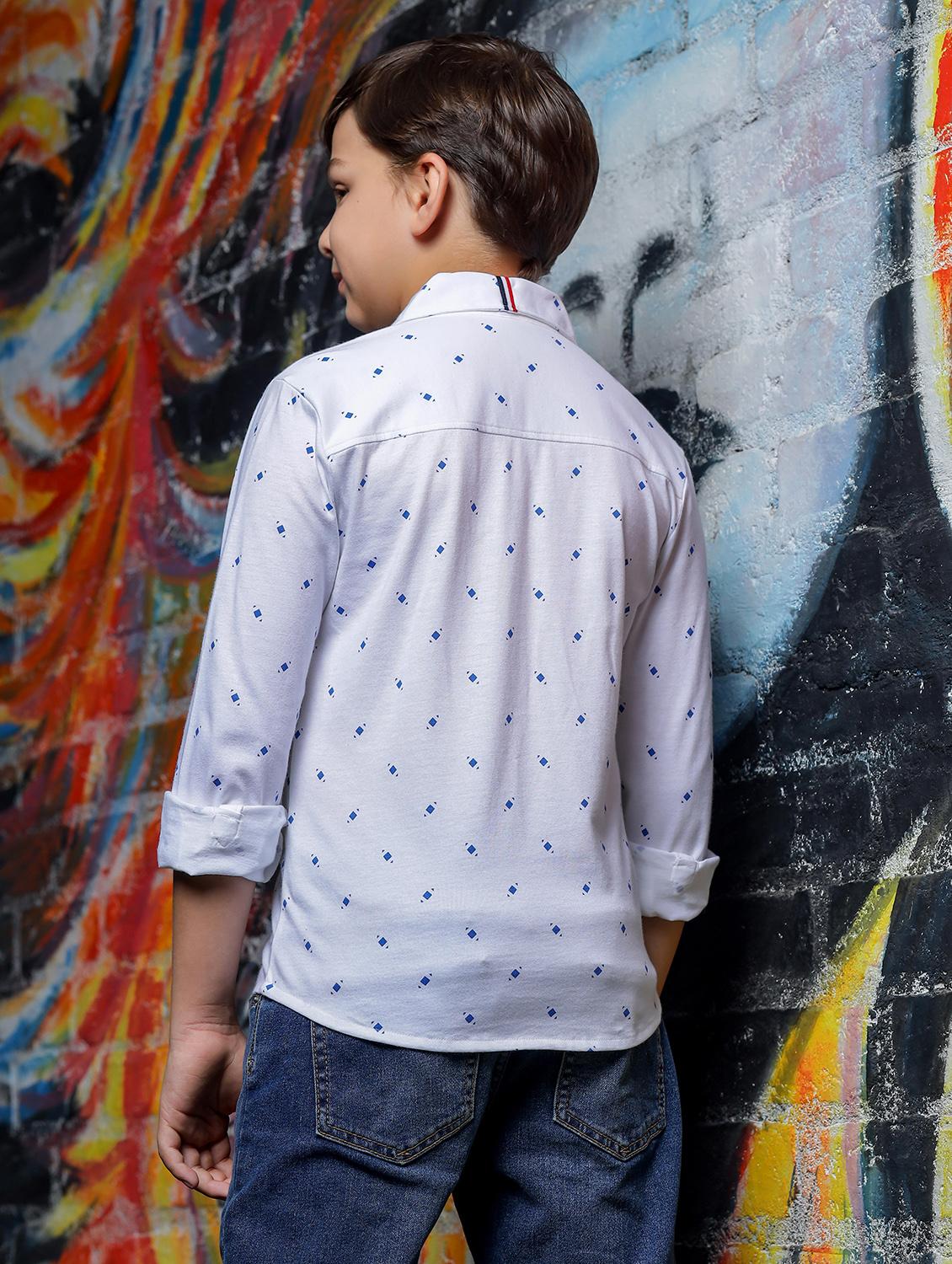 boys printed long sleeves shirt - 21616001 - Standard Image - 2