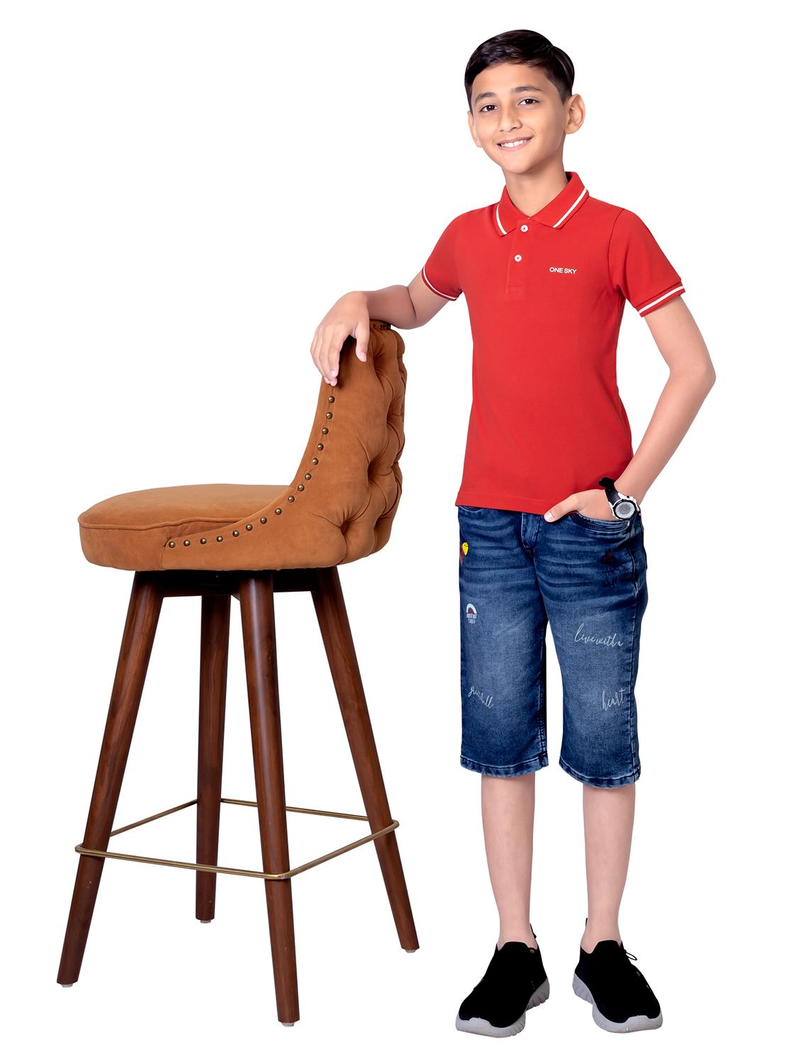 boys solid short sleeves polo t-shirt - 21617031 - Standard Image - 2