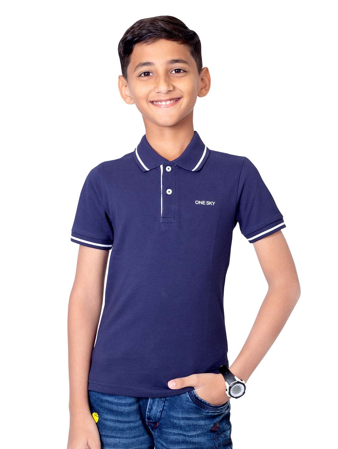 boys solid short sleeves polo t-shirt