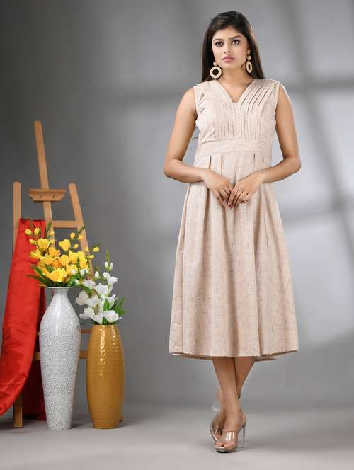women self design sleeveless a-line ethnic dress - 21617144 -  Standard Image - 0