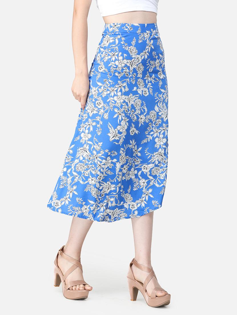 women mid-rise floral printed a-line skirt - 21617226 - Standard Image - 2