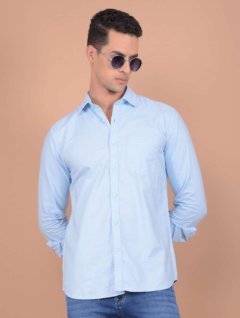 men long sleeves solid casual shirt
