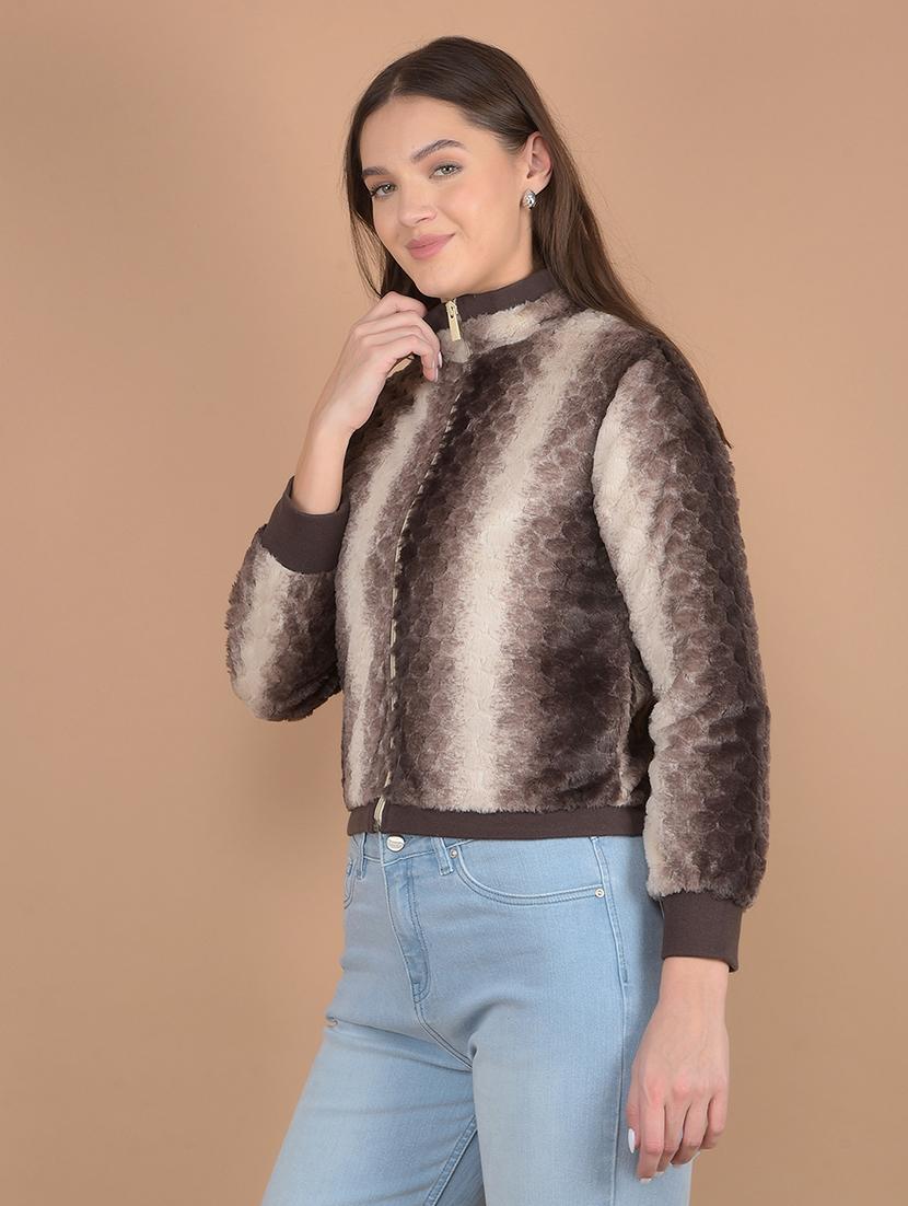 women self design long sleeves jacket - 21617396 - Zoom Image - 0