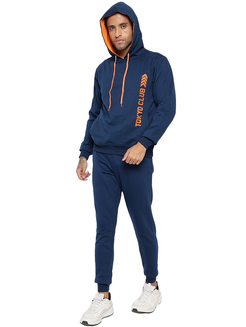 men placement print hooded tracksuit - 21617461 - Standard Image - 2