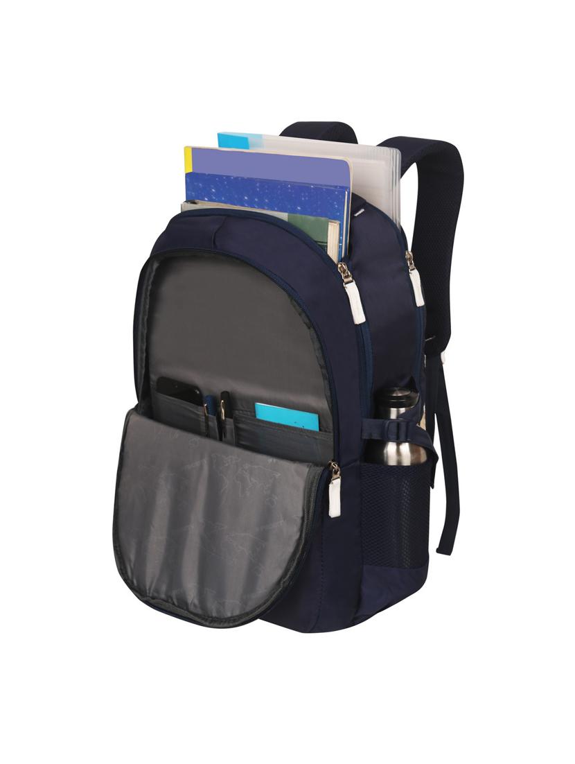 men navy blue adjustable straps backpack - 21617524 - Standard Image - 2