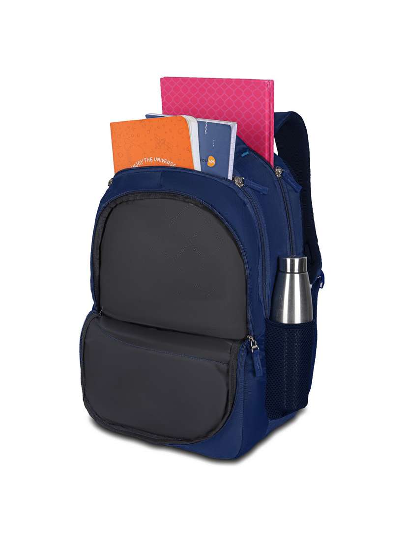 men navy blue adjustable straps backpack - 21617559 -  Standard Image - 2