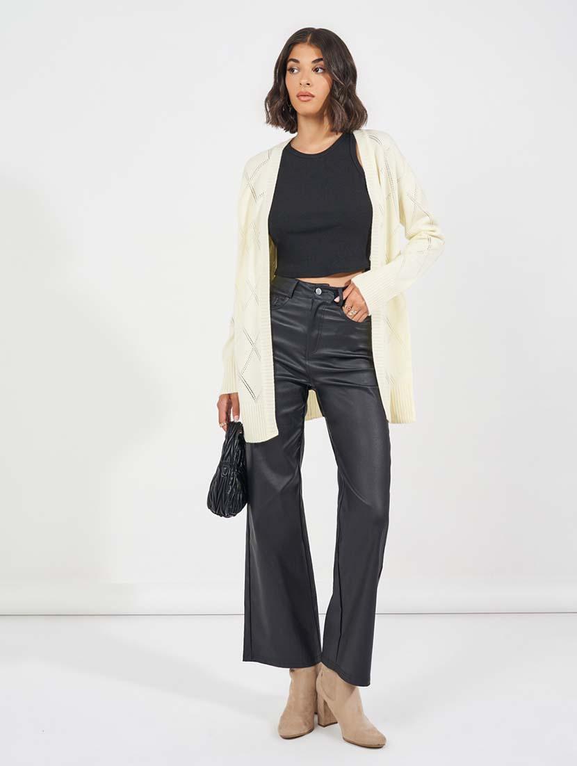 women self design long sleeve winter shrug - 21618054 - Standard Image - 2