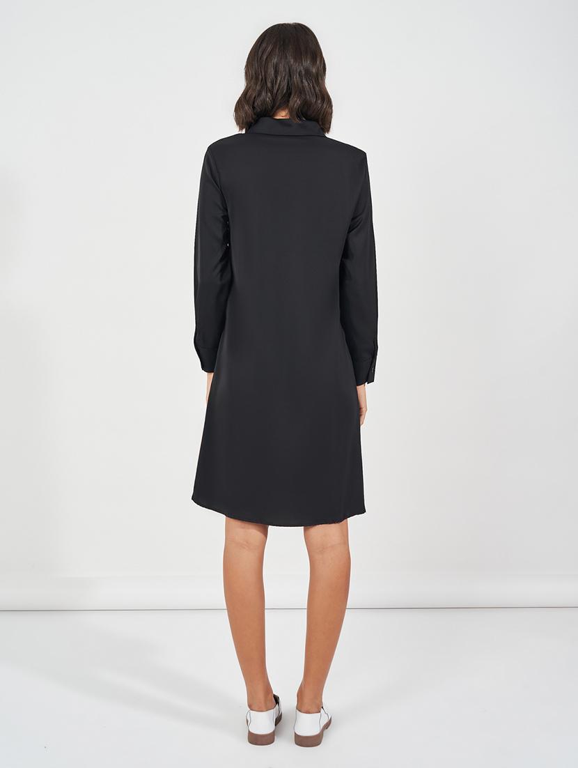 women black solid sheath dress - 21618090 - Standard Image - 2