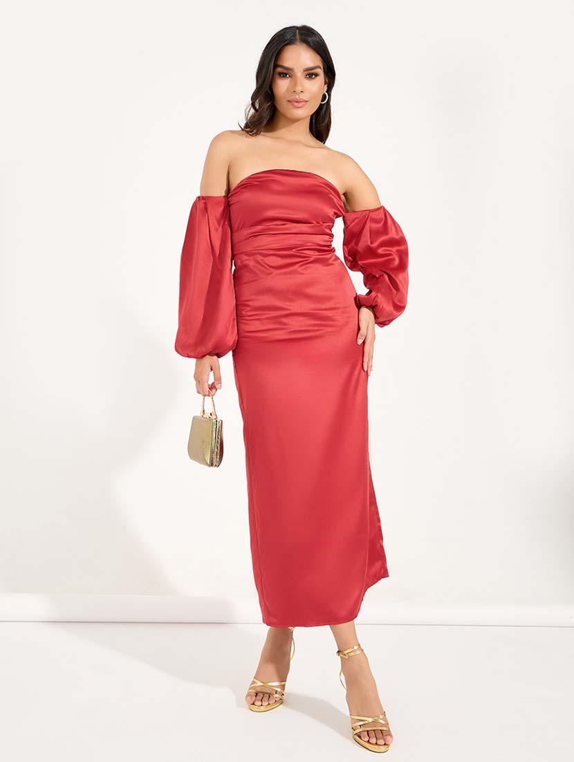 women red solid sheath dress - 21618094 -  Zoom Image - 0