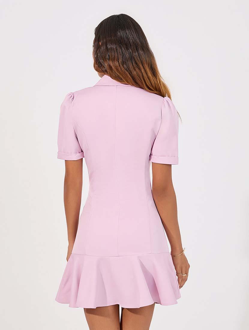 women pink solid tiered dress - 21618105 - Standard Image - 2