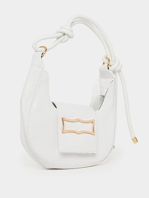 women white solid handbag - 21618110 - Standard Image - 0