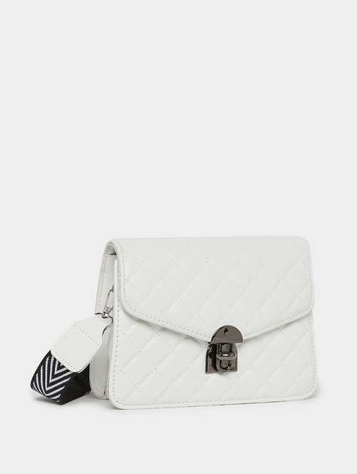 women white solid handbag - 21618111 -  Standard Image - 0