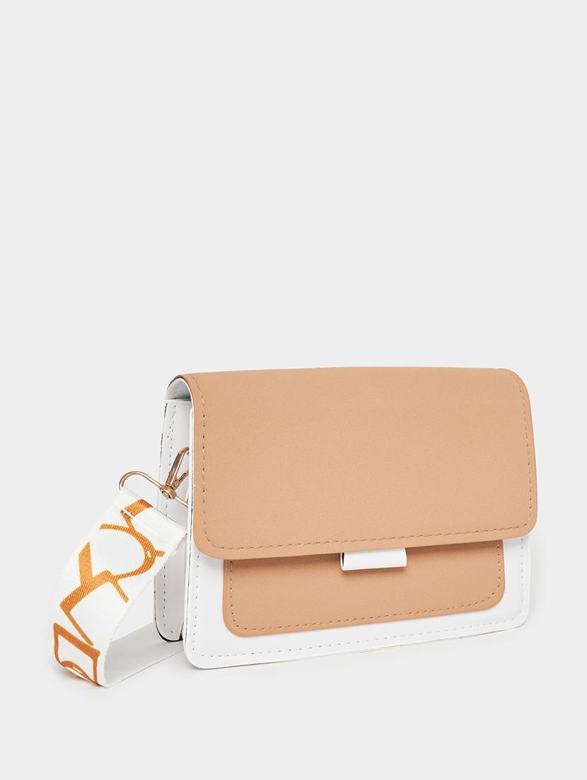 women brown color block handbag - 21618112 -  Zoom Image - 0