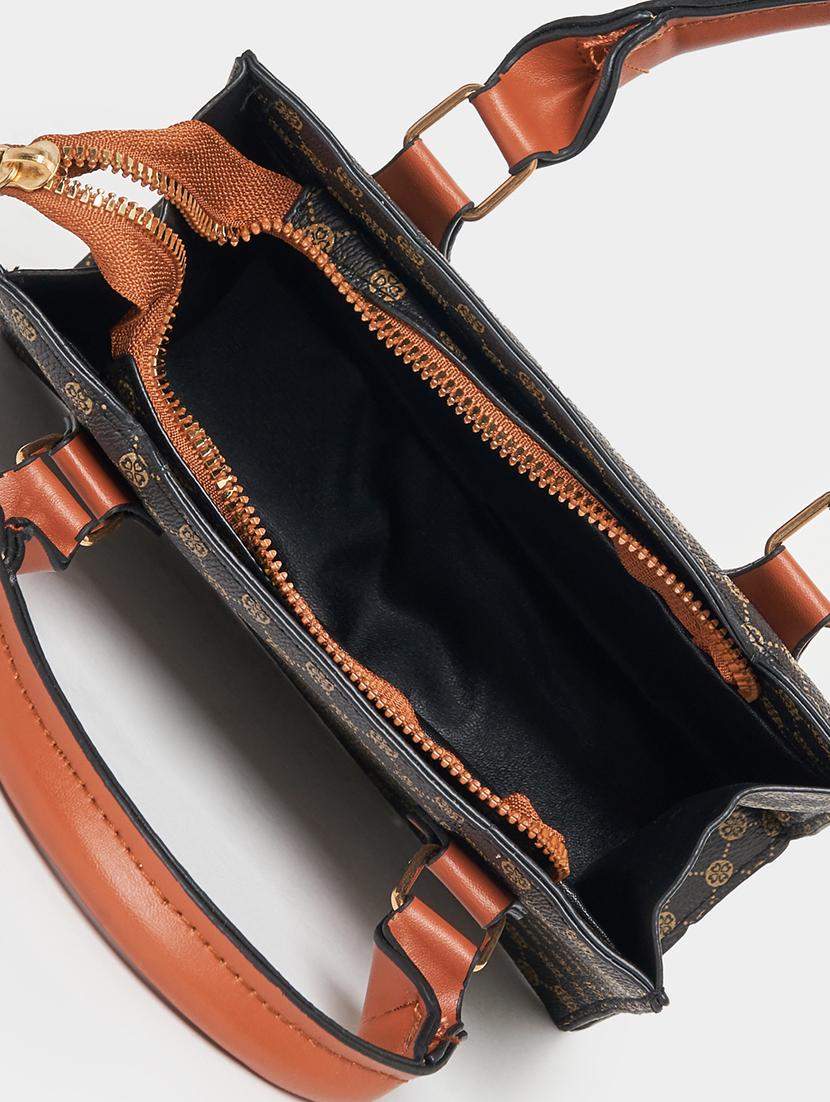 women brown geometric handbag - 21618114 - Standard Image - 2