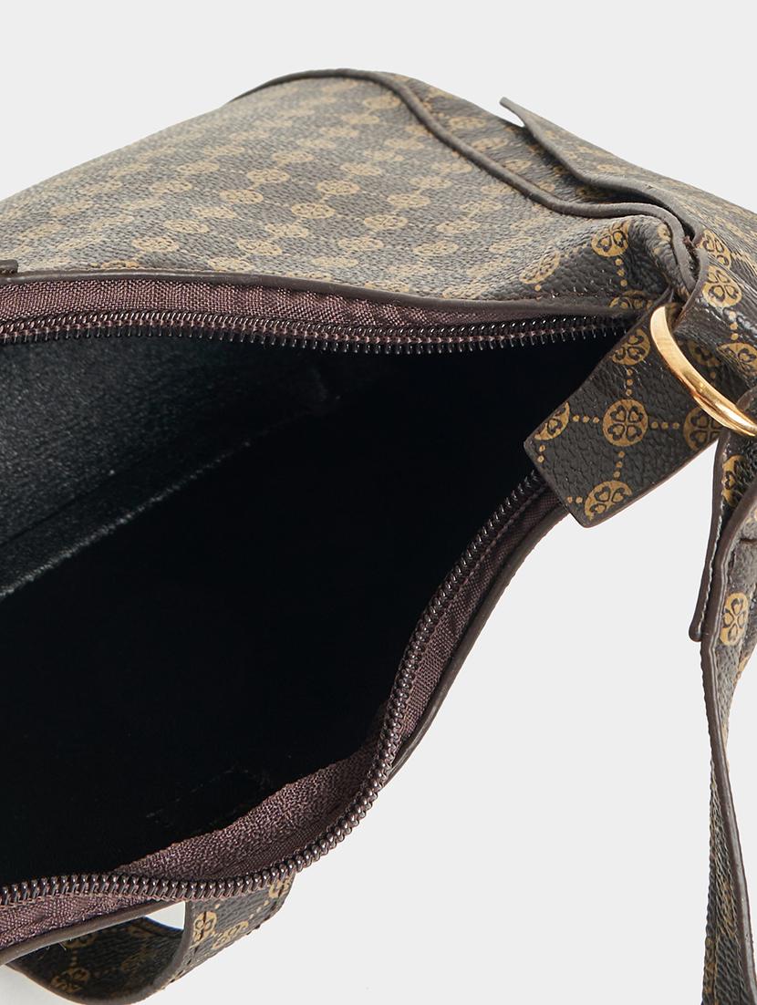 women brown geometric printed handbag - 21618116 - Standard Image - 2