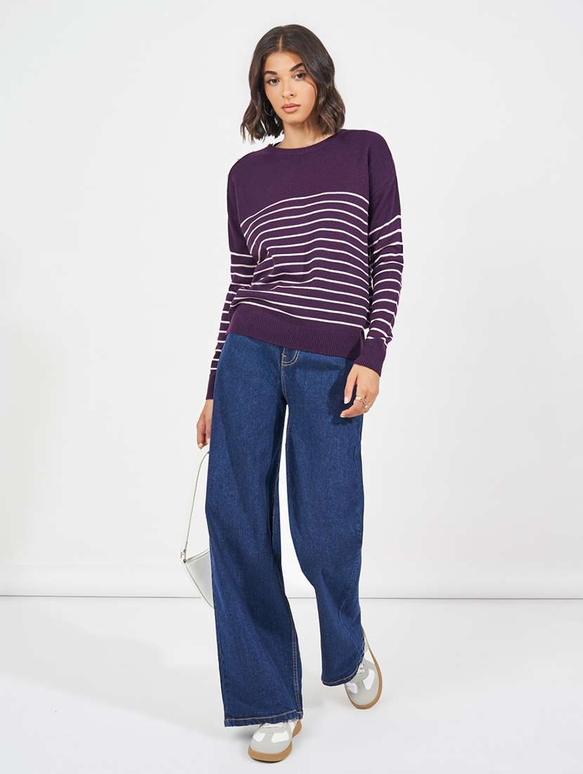 women self design long sleeve pullover - 21618121 -  Standard Image - 2