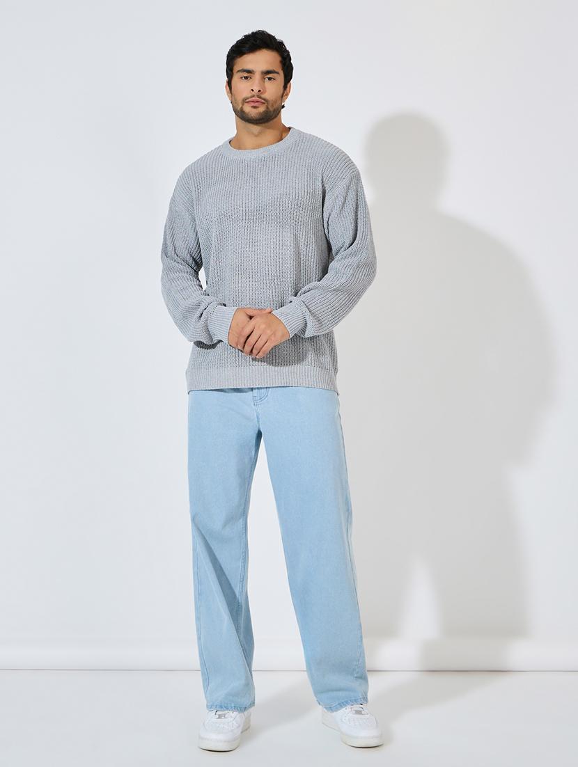 men solid long sleeves pullover - 21618138 - Standard Image - 2