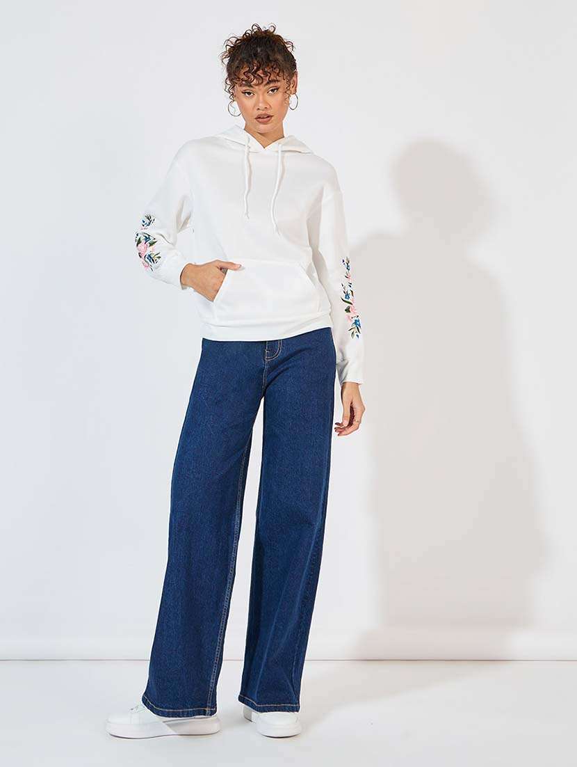 women embroidered long sleeve sweatshirt - 21618159 -  Standard Image - 2