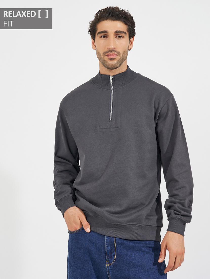 men solid long sleeve sweatshirt - 21618163 - Zoom Image - 0