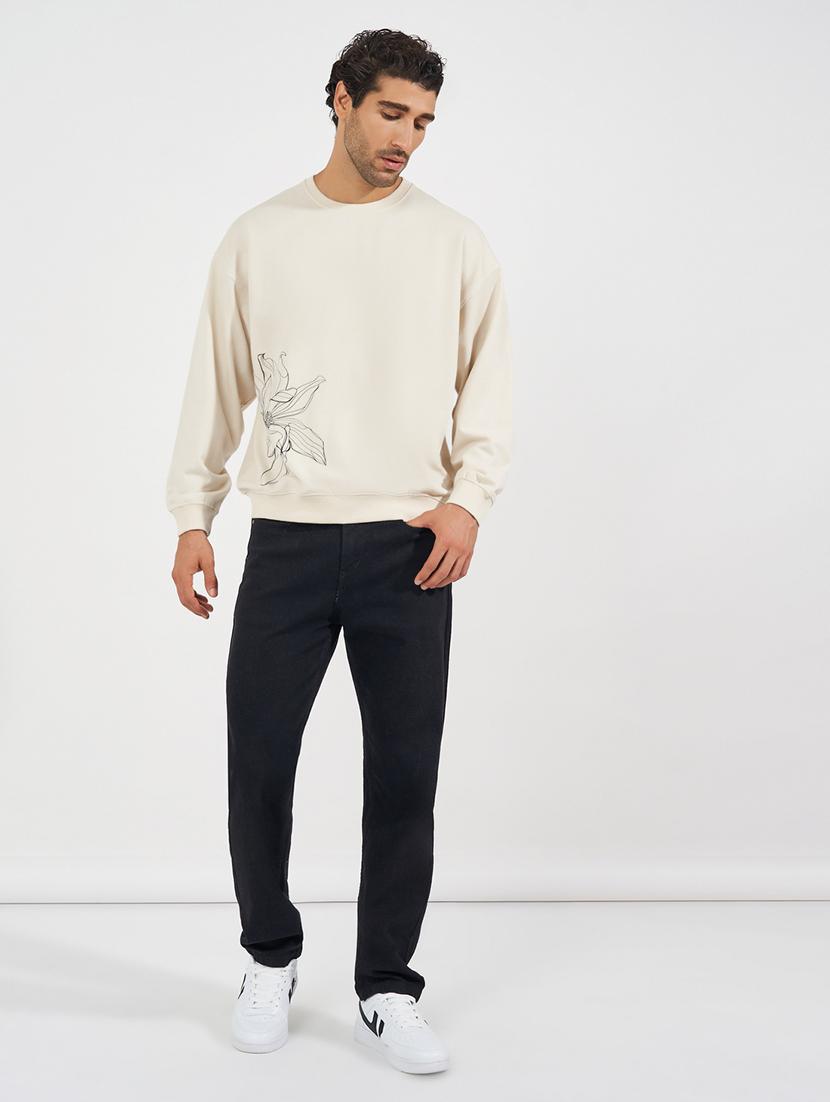 men placement print long sleeve sweatshirt - 21618165 - Standard Image - 2