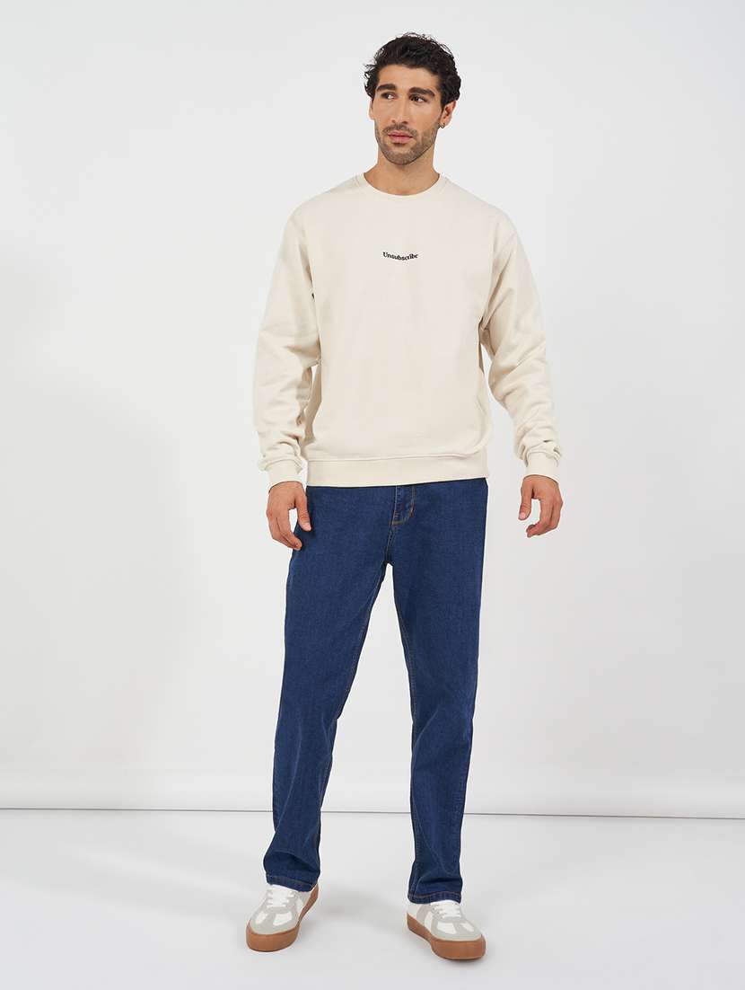 men chest print long sleeve sweatshirt - 21618166 -  Standard Image - 2