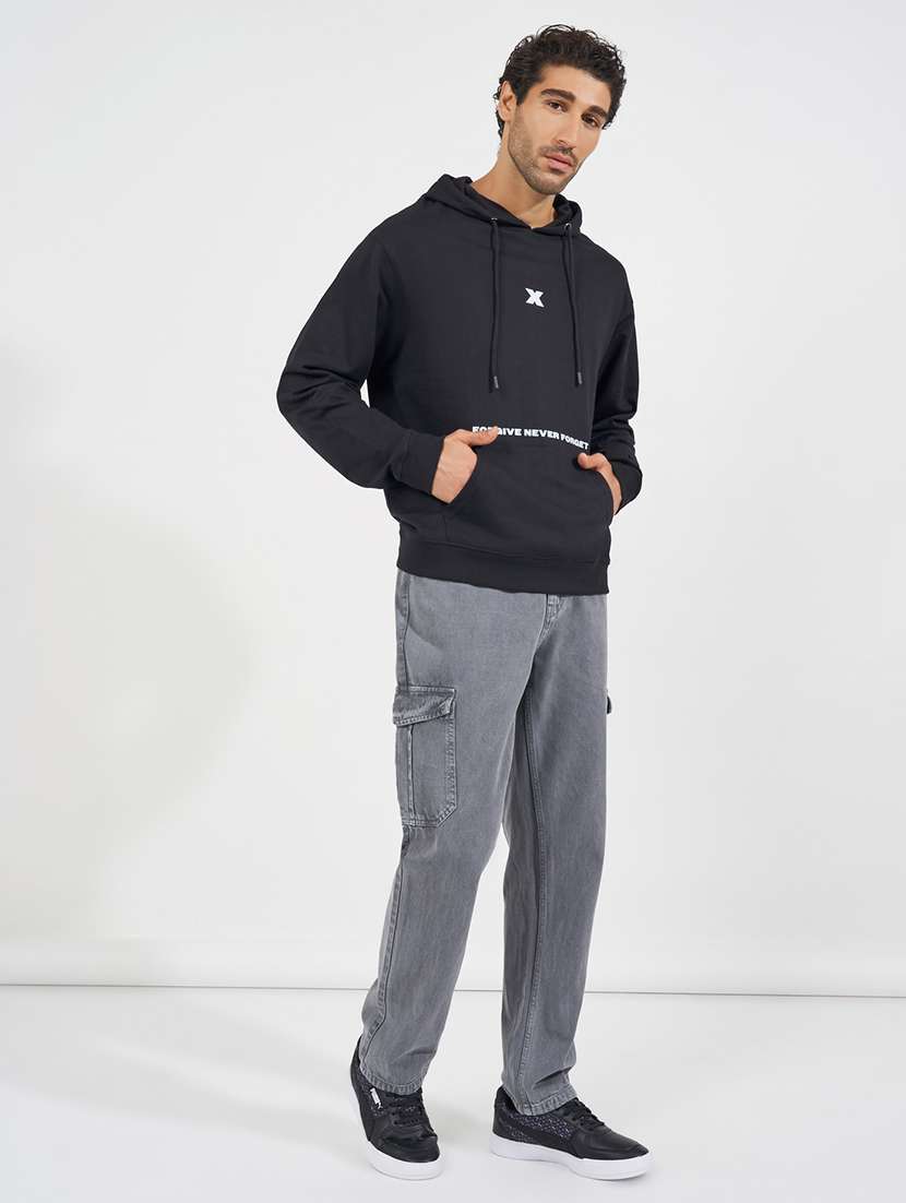 men front print long sleeve sweatshirt - 21618175 - Standard Image - 2