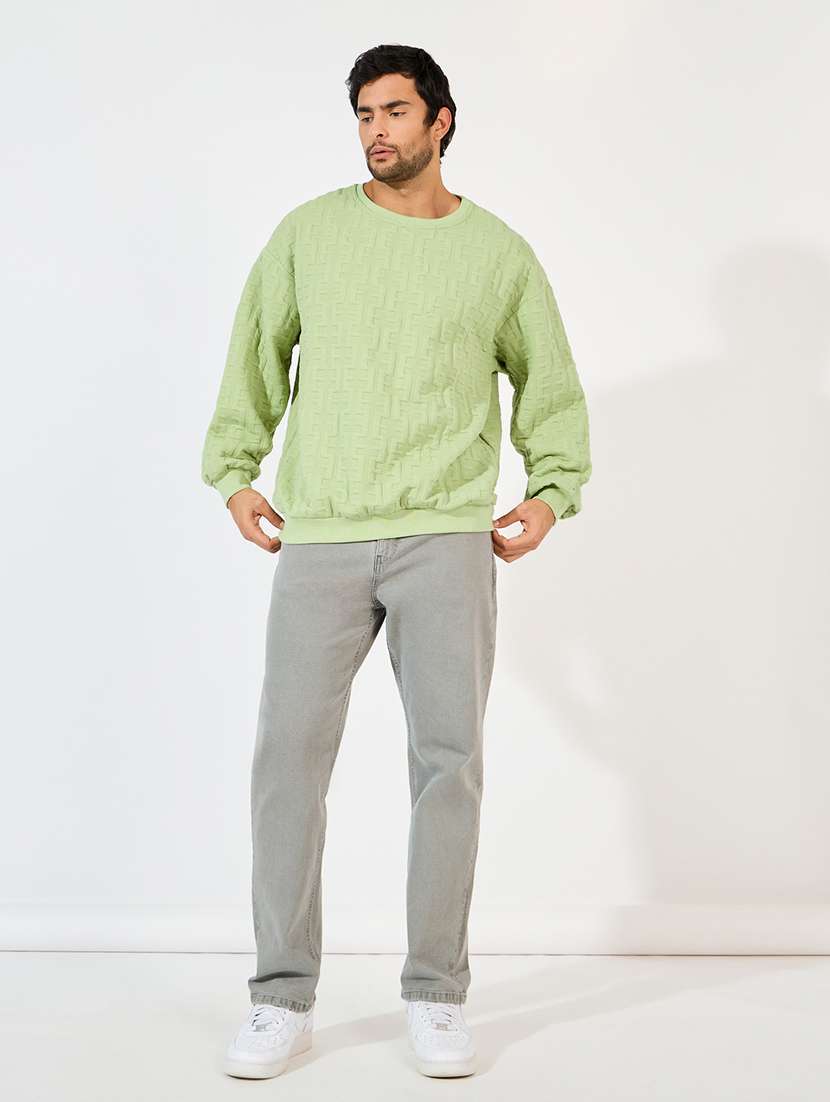 men self design round neck sweatshirt - 21618177 -  Standard Image - 2