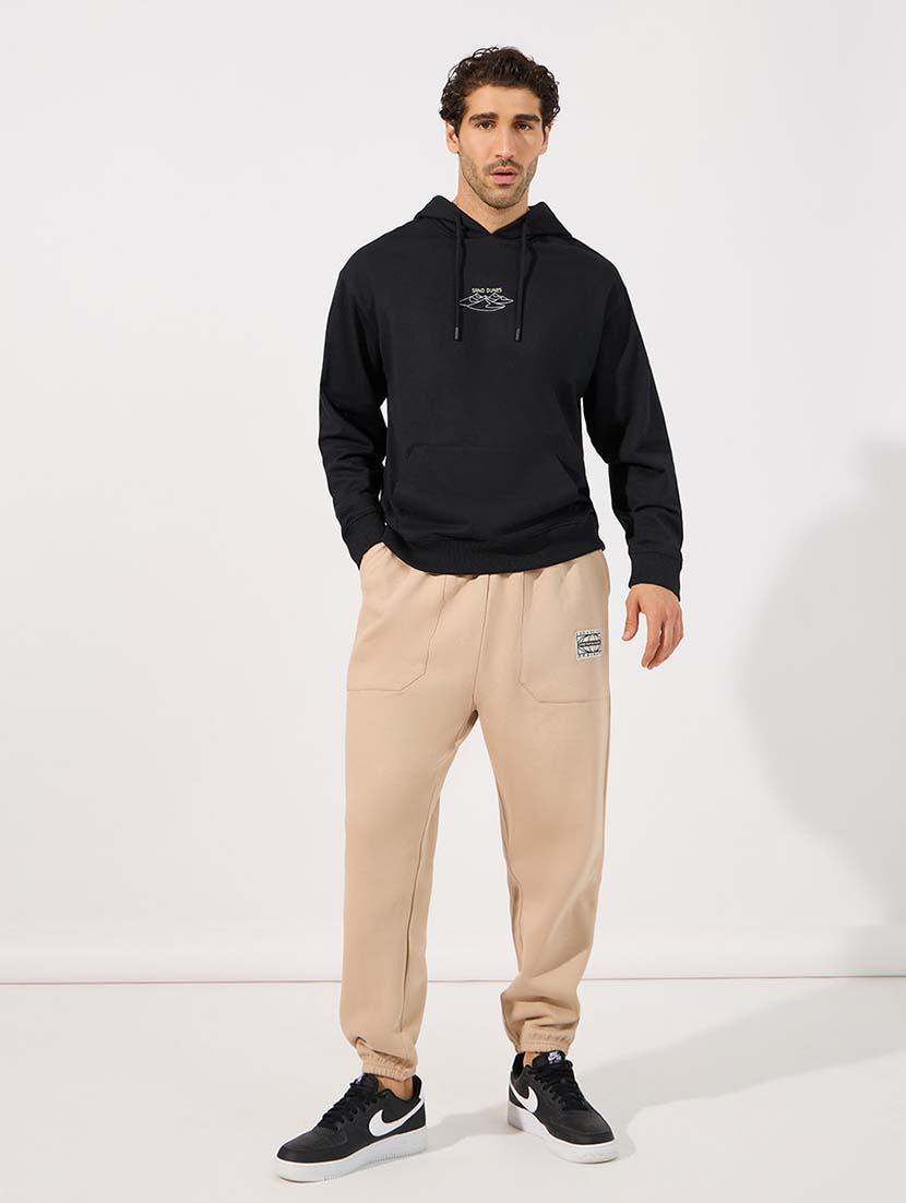 men chest print long sleeve sweatshirt - 21618187 - Standard Image - 2
