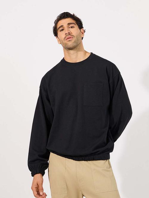 men solid long sleeve sweatshirt - 21618207 -  Standard Image - 0