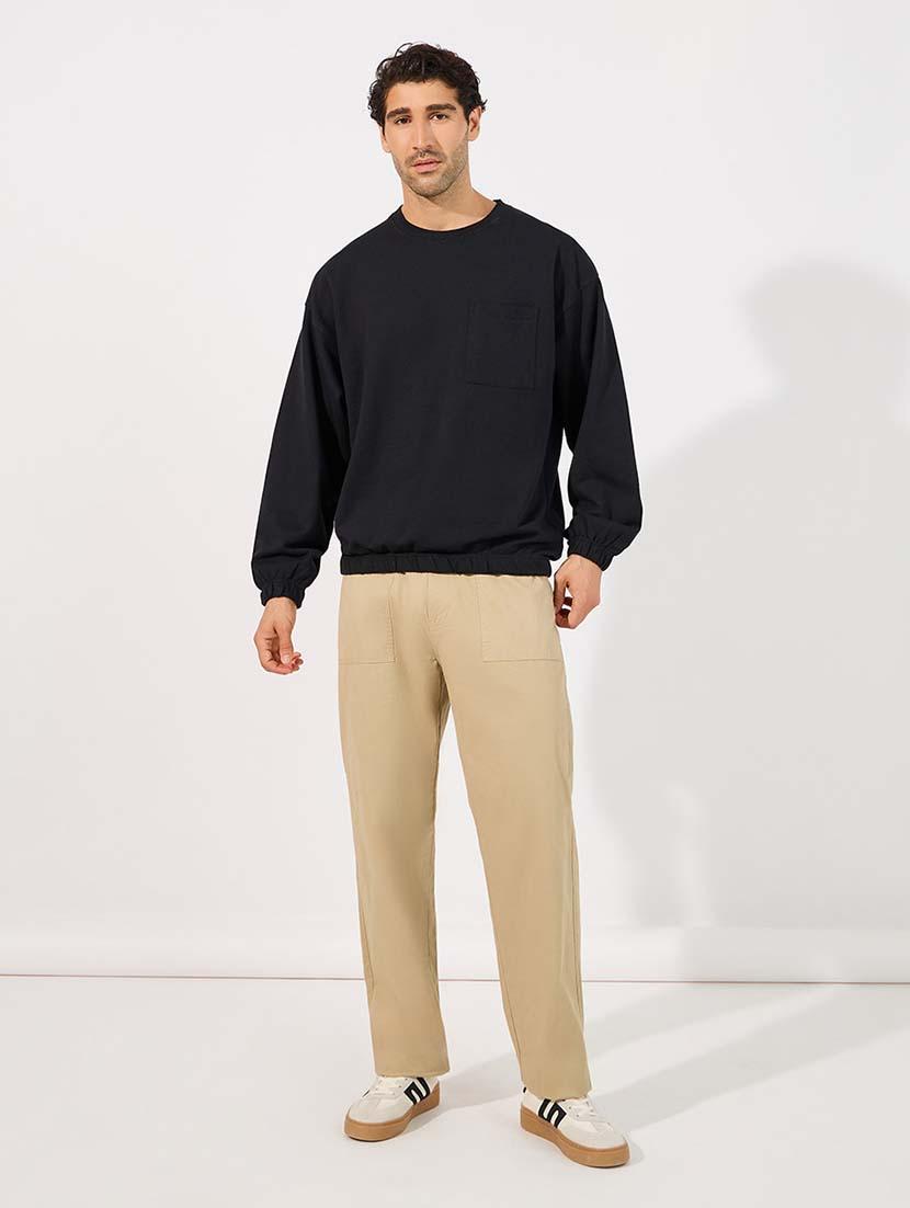 men solid long sleeve sweatshirt - 21618207 - Standard Image - 2