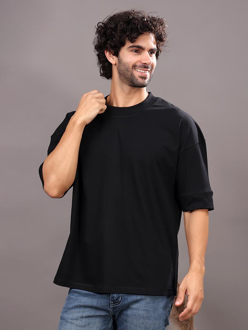 men solid short sleeve oversized t-shirt
