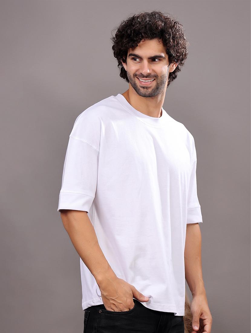 men solid short sleeve oversized t-shirt - 21618351 - Standard Image - 2