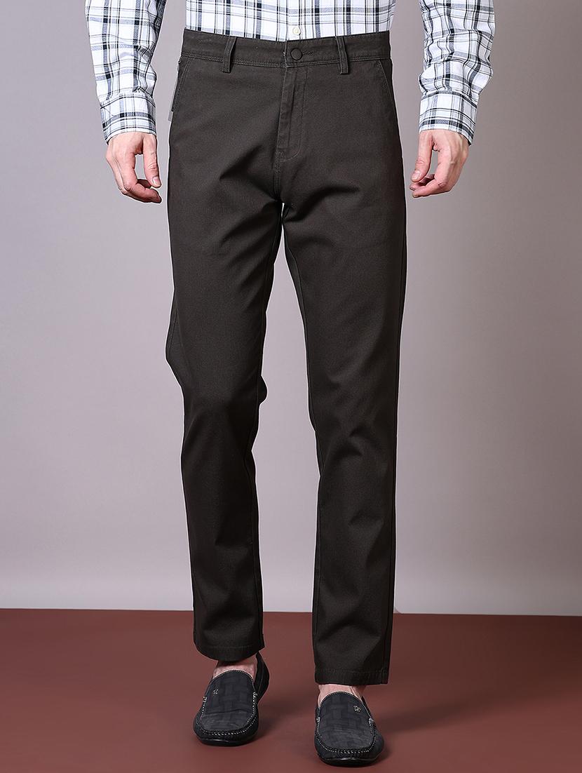 men solid mid rise chinos trouser - 21618702 -  Zoom Image - 0