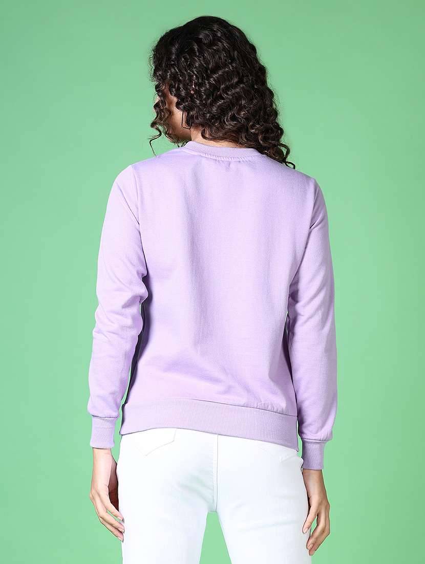 women front print long sleeve sweatshirt - 21618754 -  Standard Image - 2