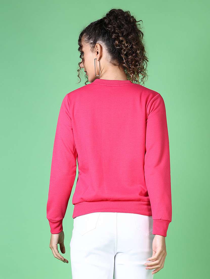 women front print long sleeve sweatshirt - 21618755 -  Standard Image - 2