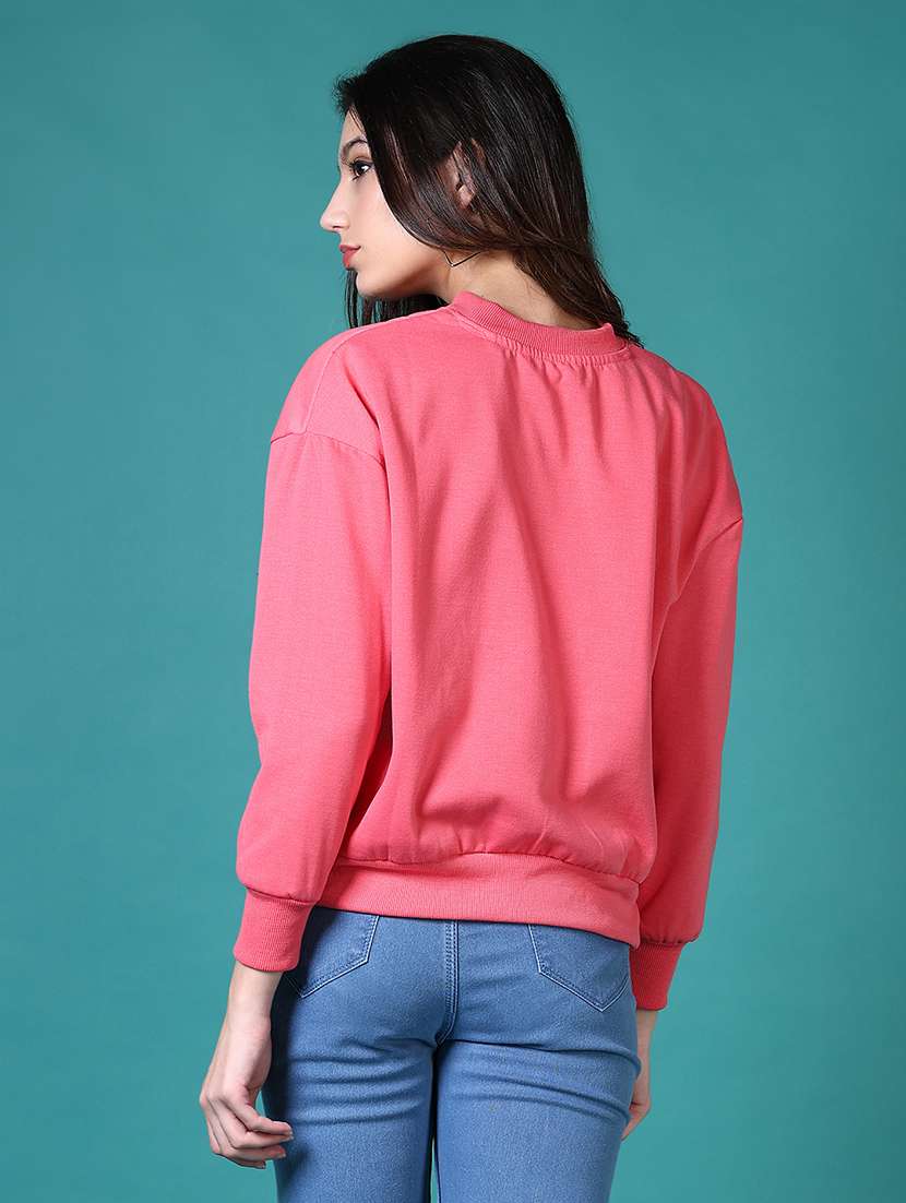 women front print long sleeve sweatshirt - 21618756 -  Standard Image - 2