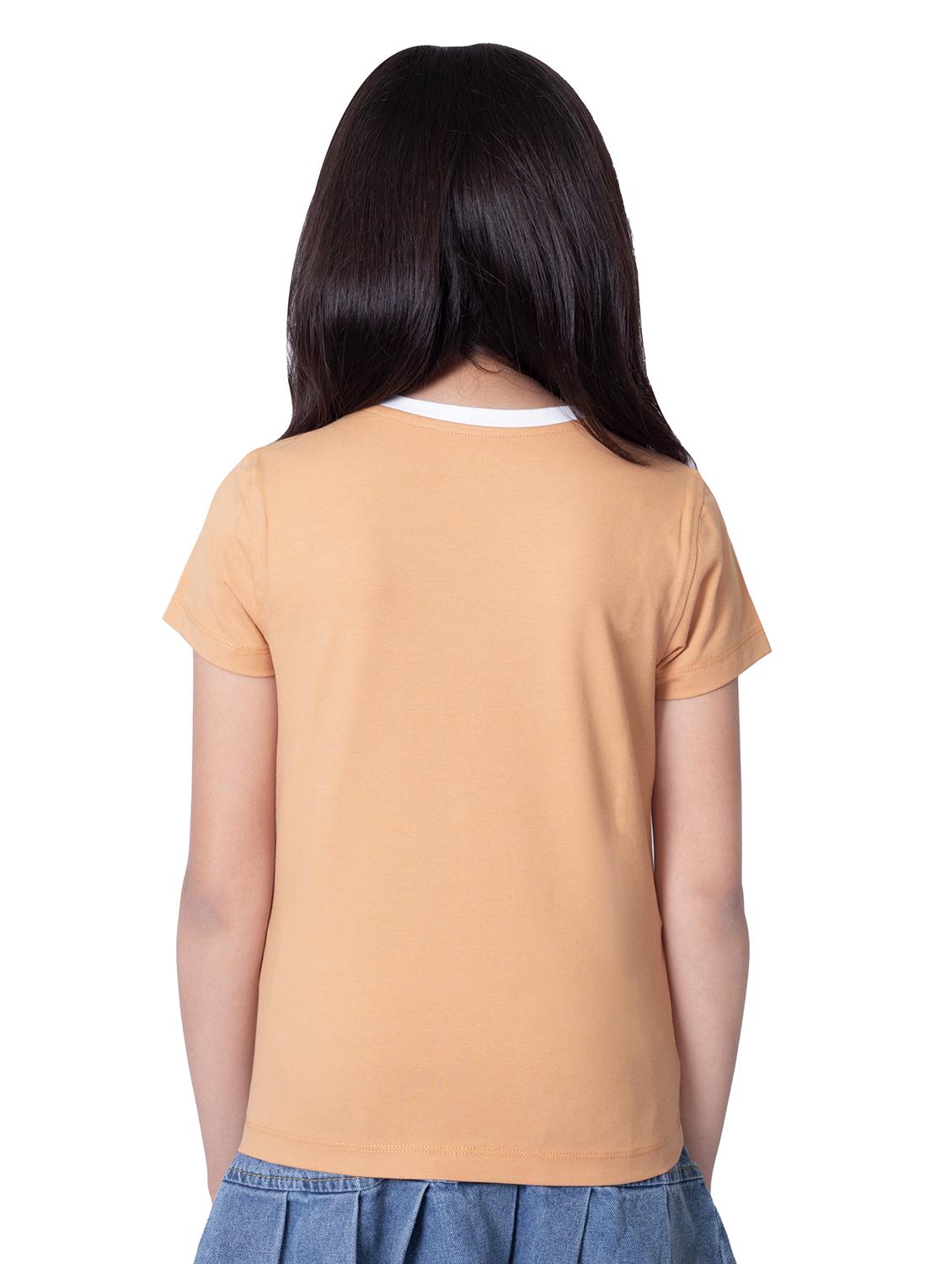 girls round neck printed short sleeves t-shirt - 21618895 - Standard Image - 2